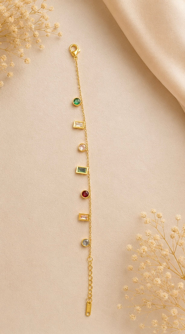 Rainbow charm bracelet