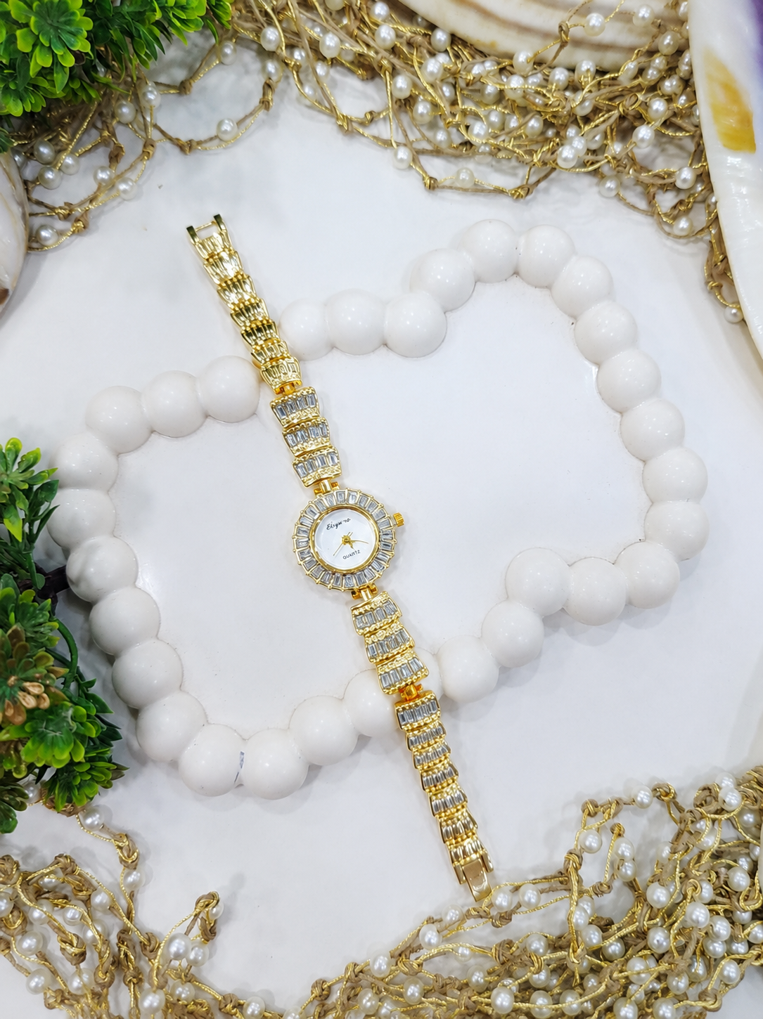 Luxurious diamond studded watch