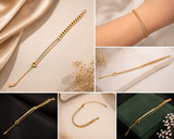 Diamond with chain bracelet