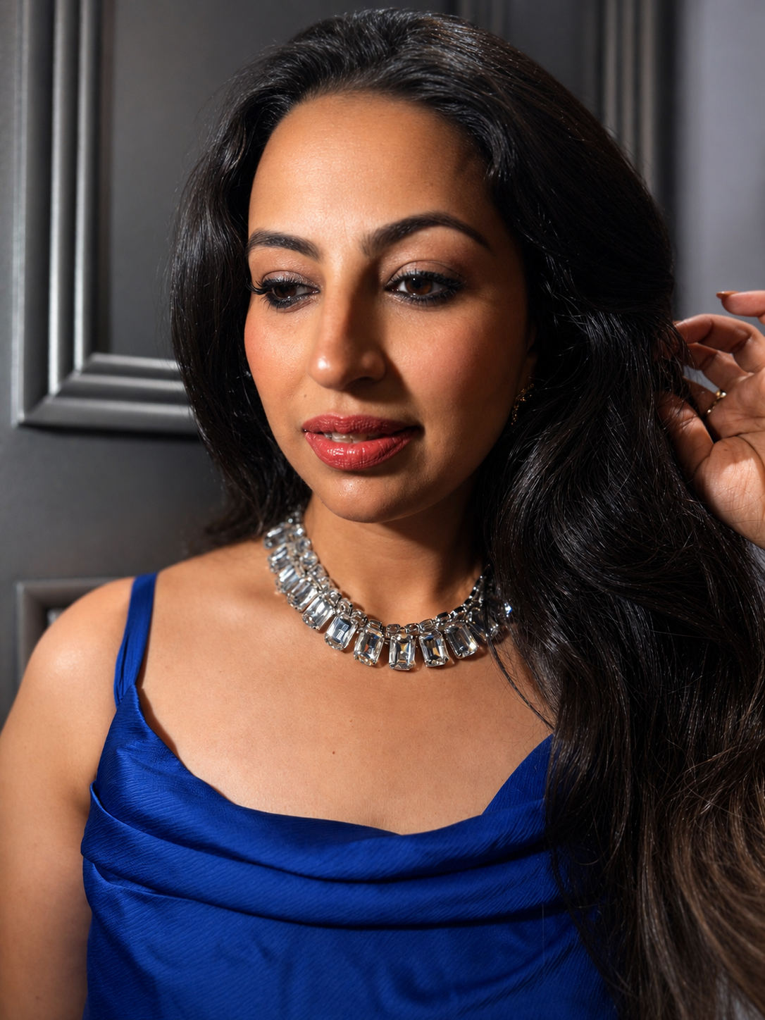The Celestia Double-Row Emerald-Cut Choker Necklace