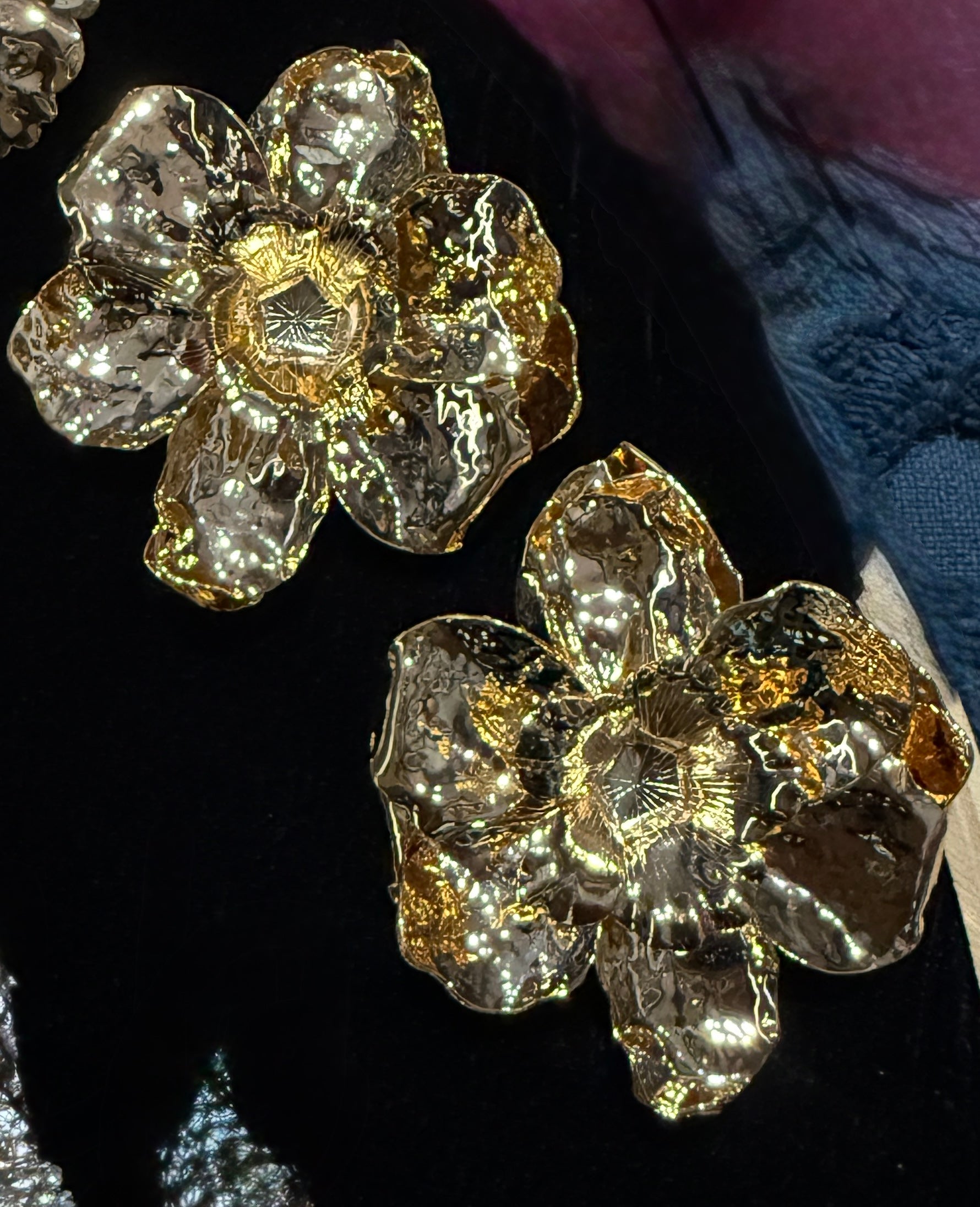 "The Aurelia Crinkled Bloom Studs"