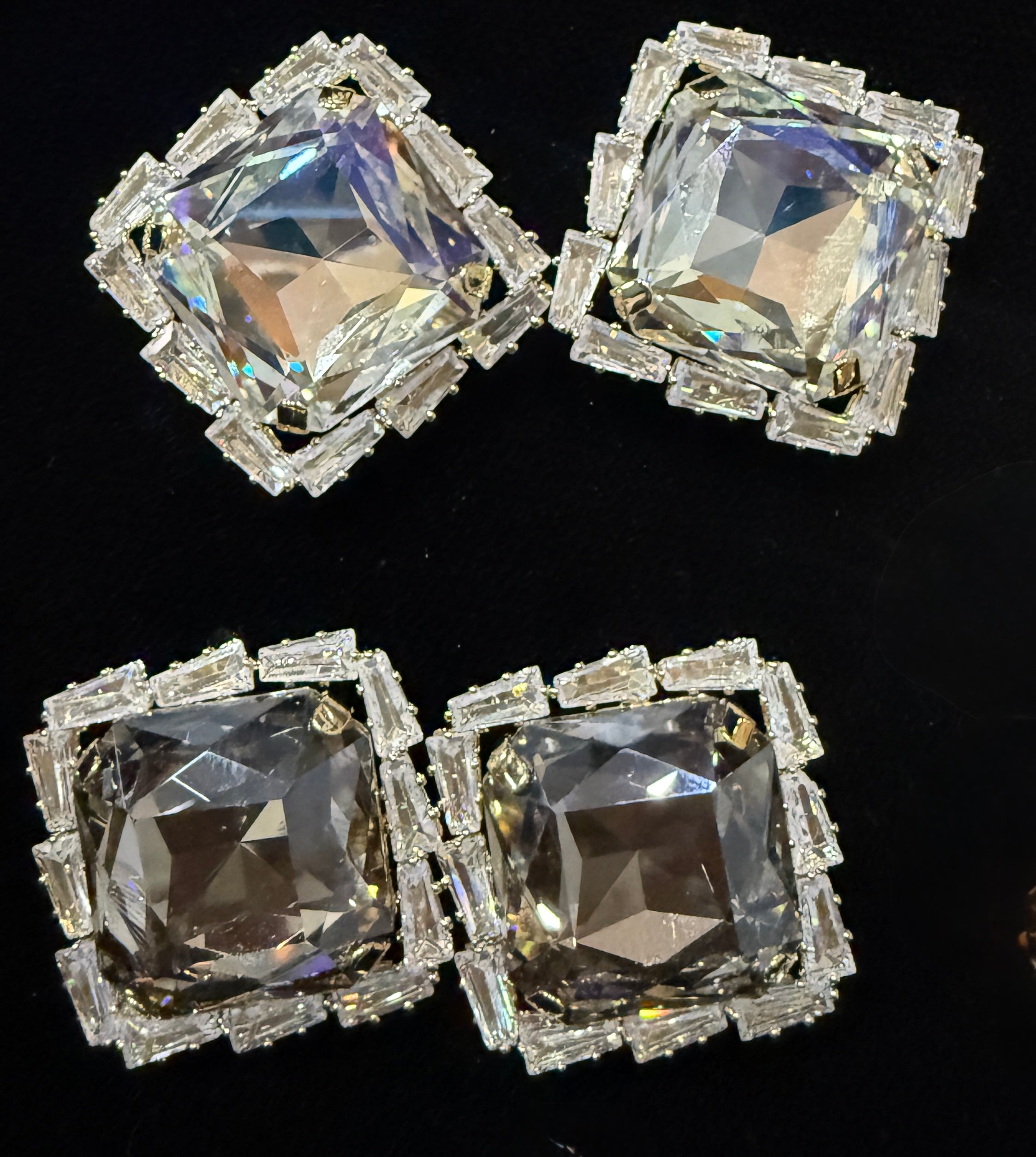 "The Regent Asscher Halo Studs"