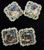"The Regent Asscher Halo Studs"