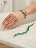 Green tennis bracelet