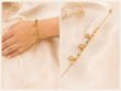 Square and heart charm bracelets
