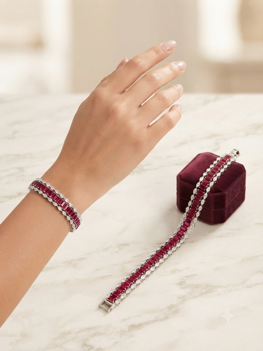 Royal tennis bracelet