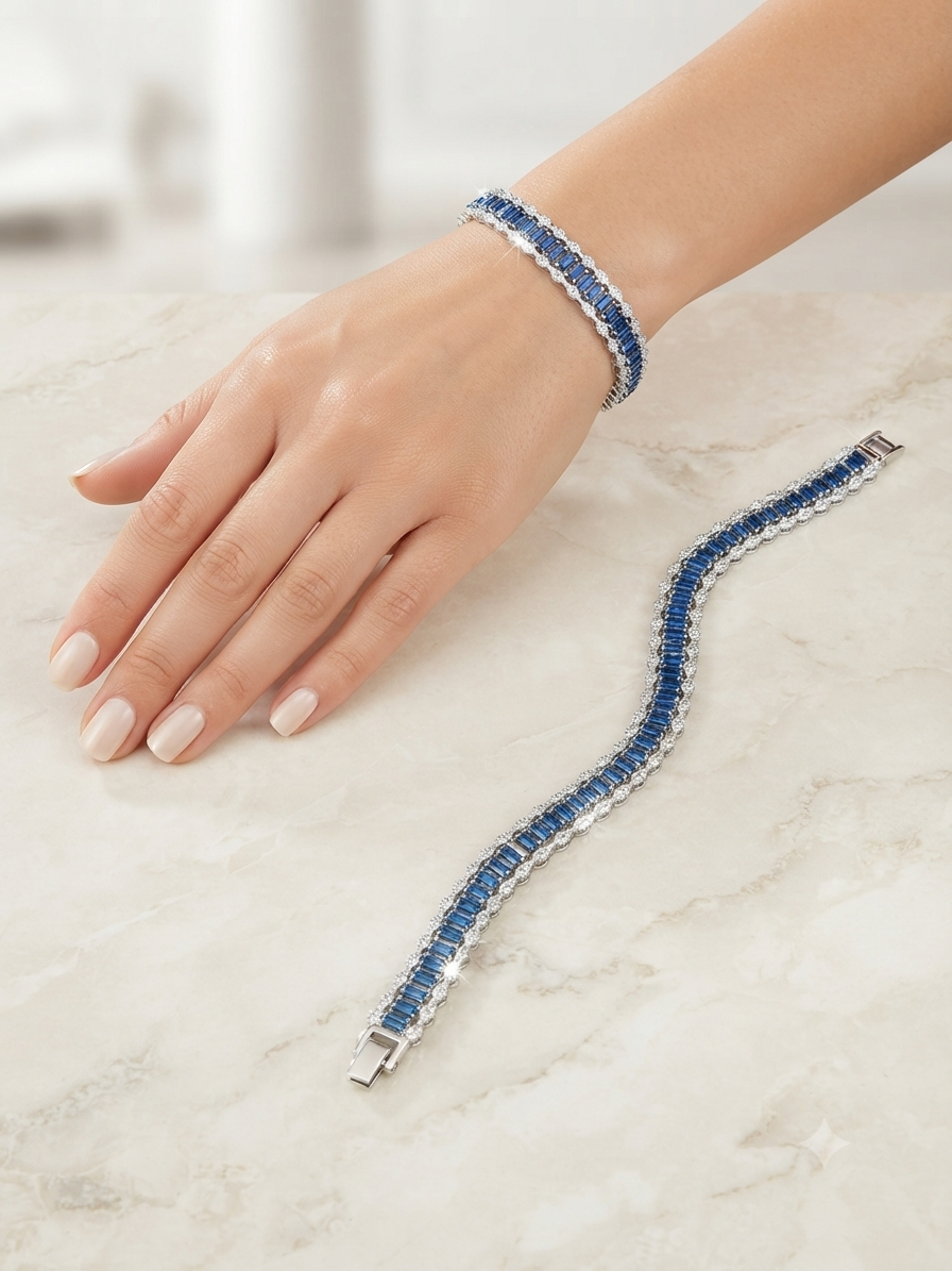 Royal tennis bracelet