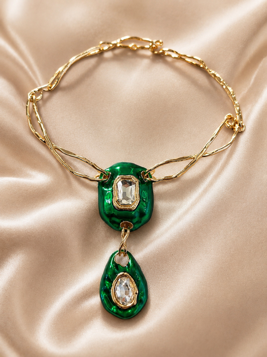 The Emerald Muse Hammered Choker