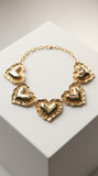 Golden Heart Statement Necklace