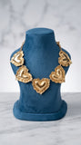 Golden Heart Statement Necklace
