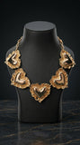 Golden Heart Statement Necklace