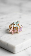 Pastel Butterfly Garden Ring