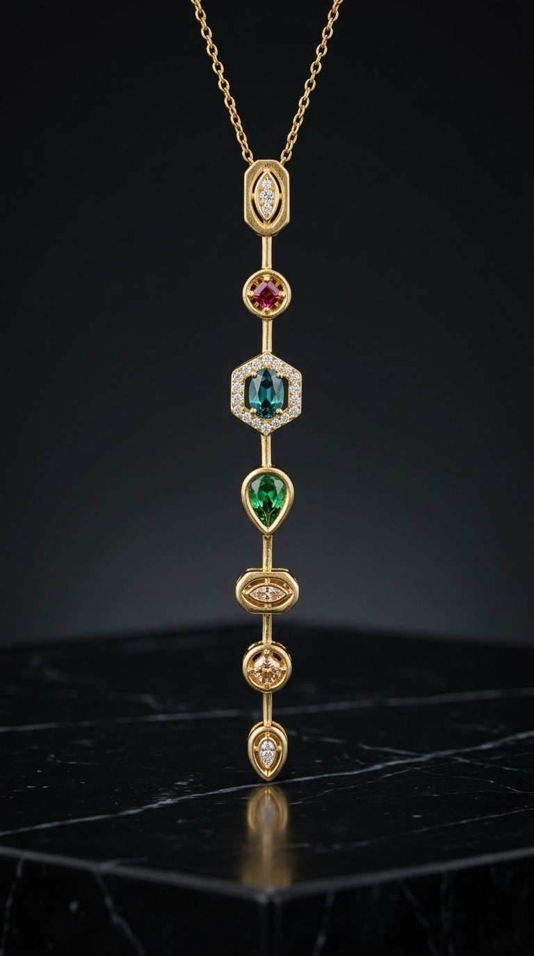 Celestial Cascade Drop Necklace