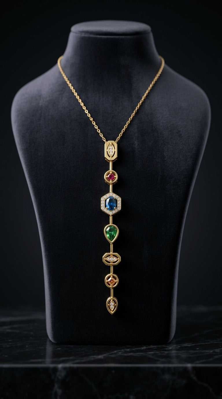 Celestial Cascade Drop Necklace