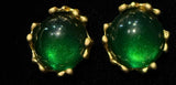 "The Emerald Cabochon Nebula Studs"