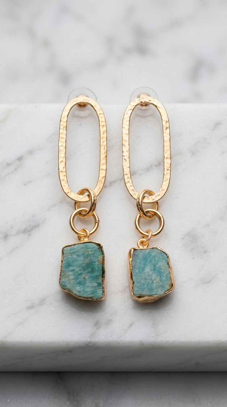 Azure Glow Drop Earrings