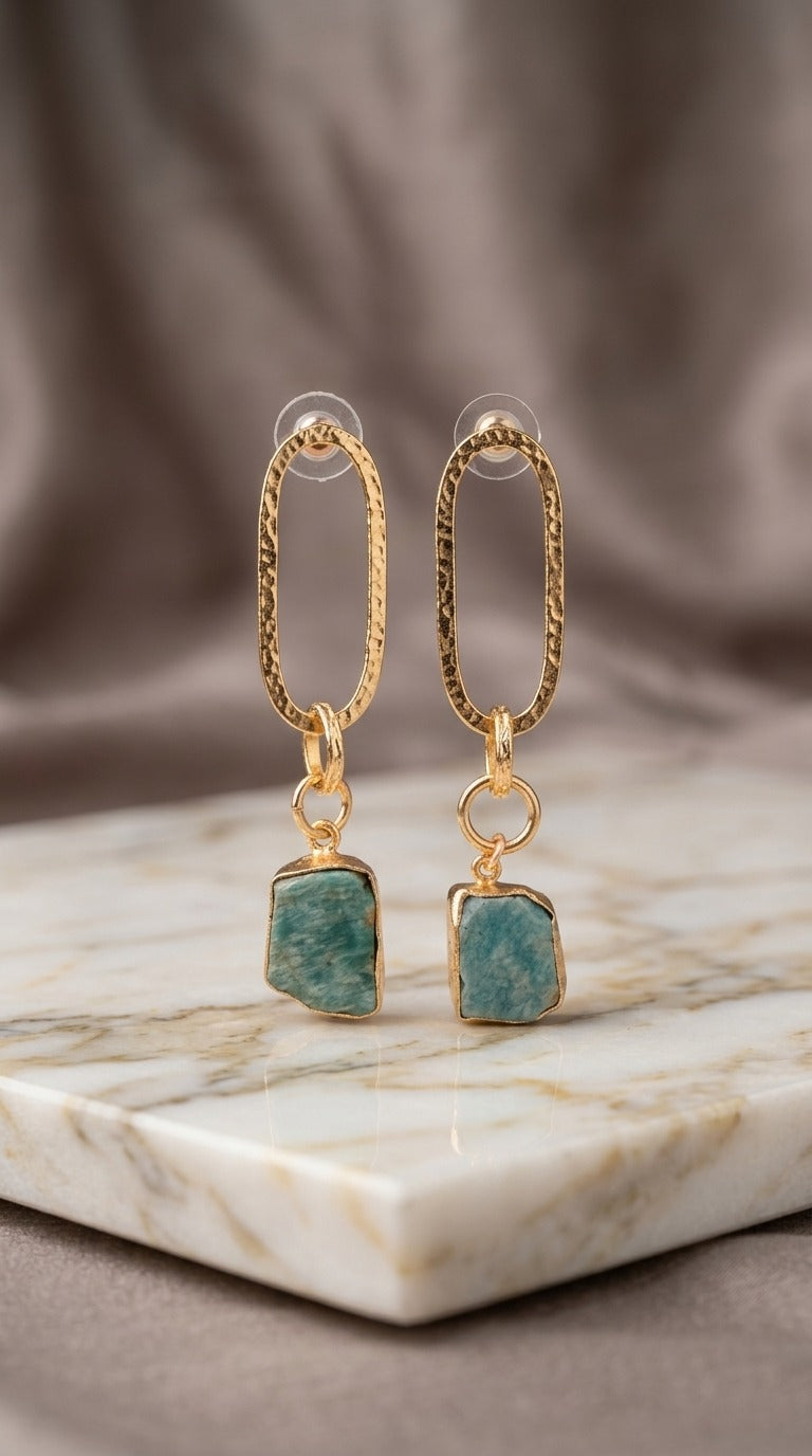 Azure Glow Drop Earrings