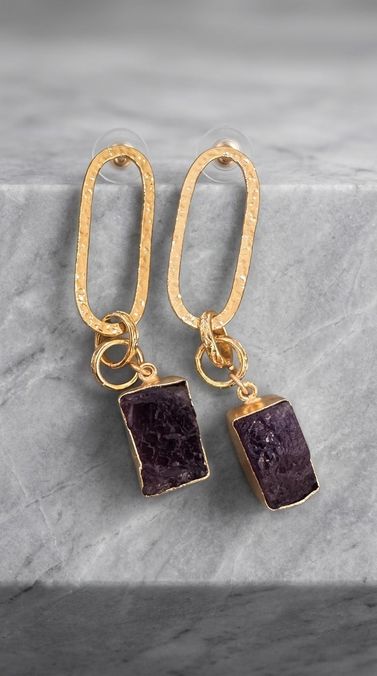 Azure Glow Drop Earrings