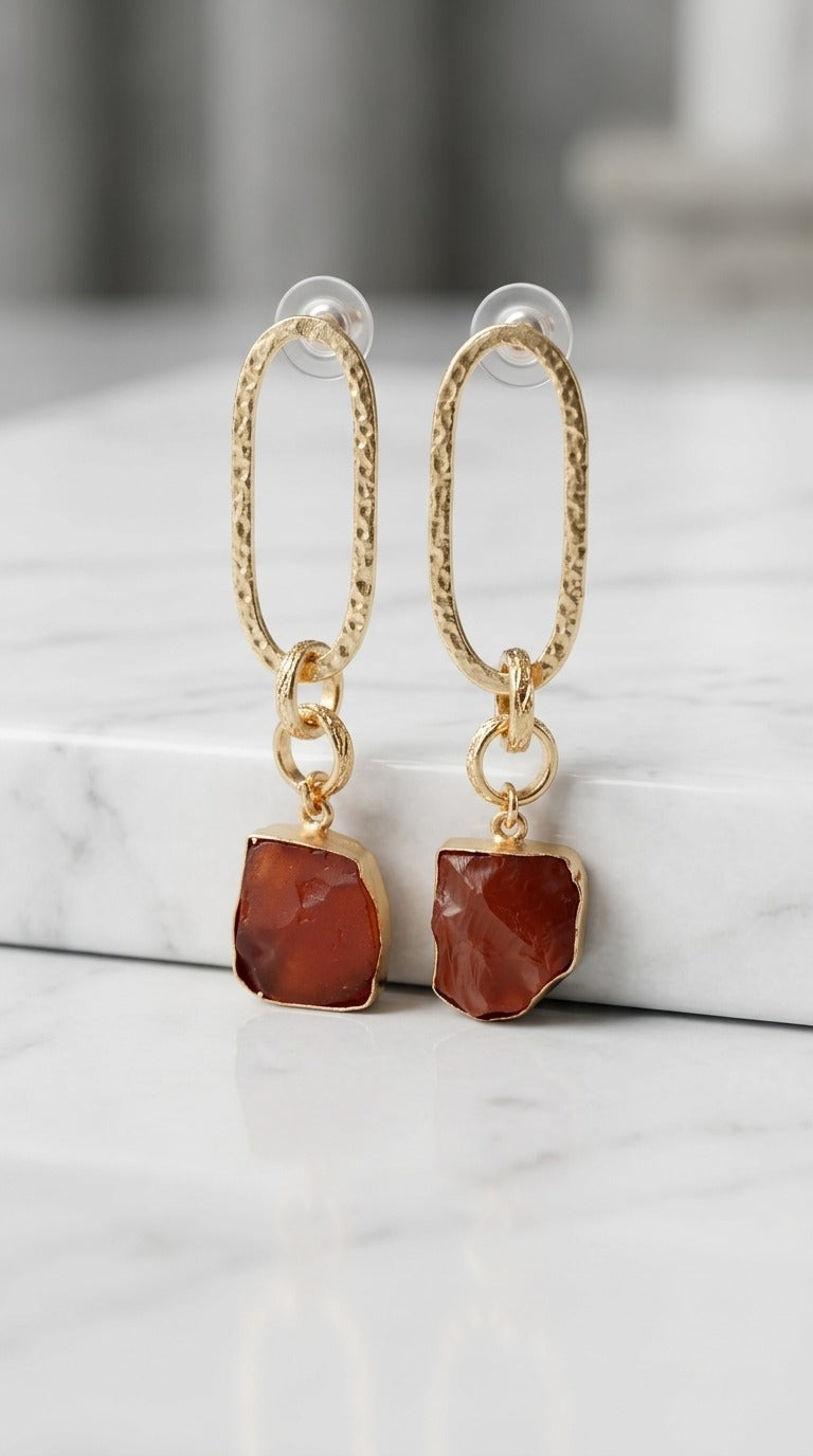 Azure Glow Drop Earrings