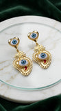 Golden Guardian Eye Earrings