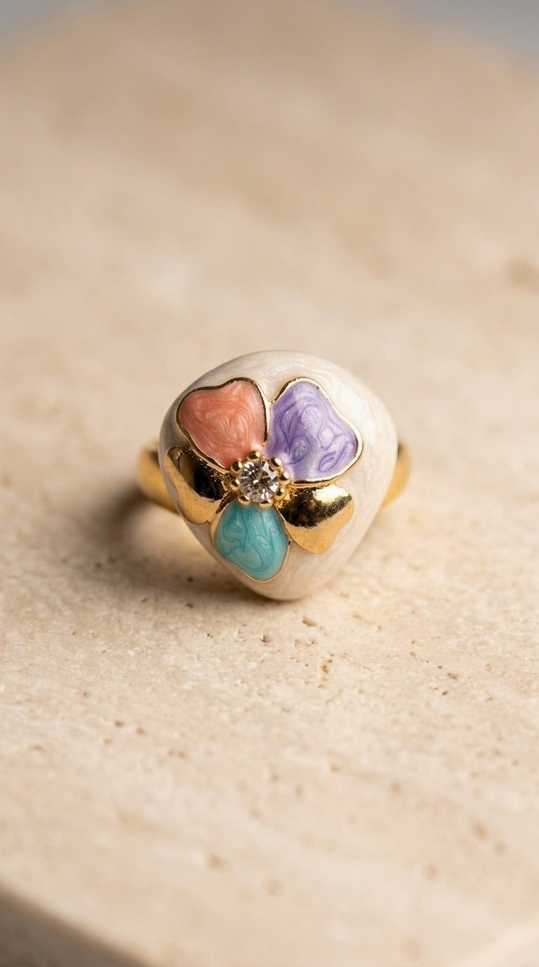 Pastel Bloom Pearl Ring