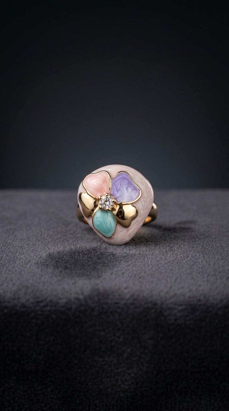 Pastel Bloom Pearl Ring