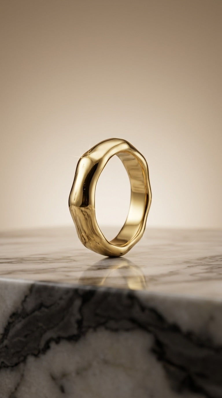 Golden Wave Ring