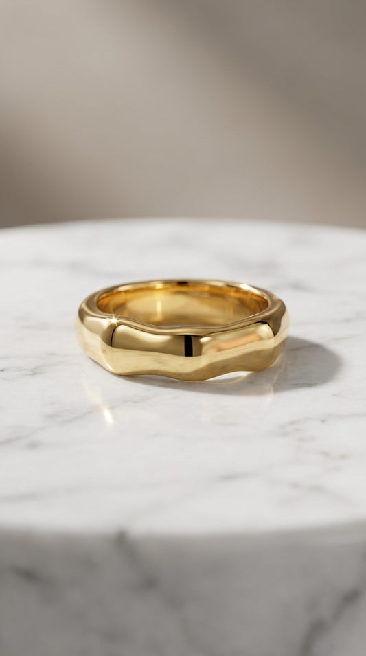 Golden Wave Ring