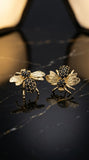 Golden Honeybee Stud Earrings