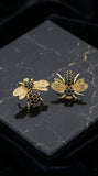 Golden Honeybee Stud Earrings