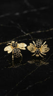 Golden Honeybee Stud Earrings