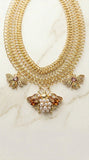 Golden Queen Bee Statement Necklace