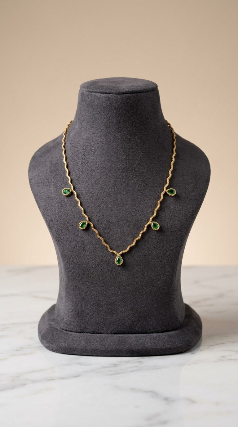 Emerald Grace Drop Necklace