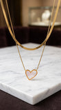 Golden Heart Layered Necklace