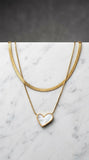 Golden Heart Layered Necklace