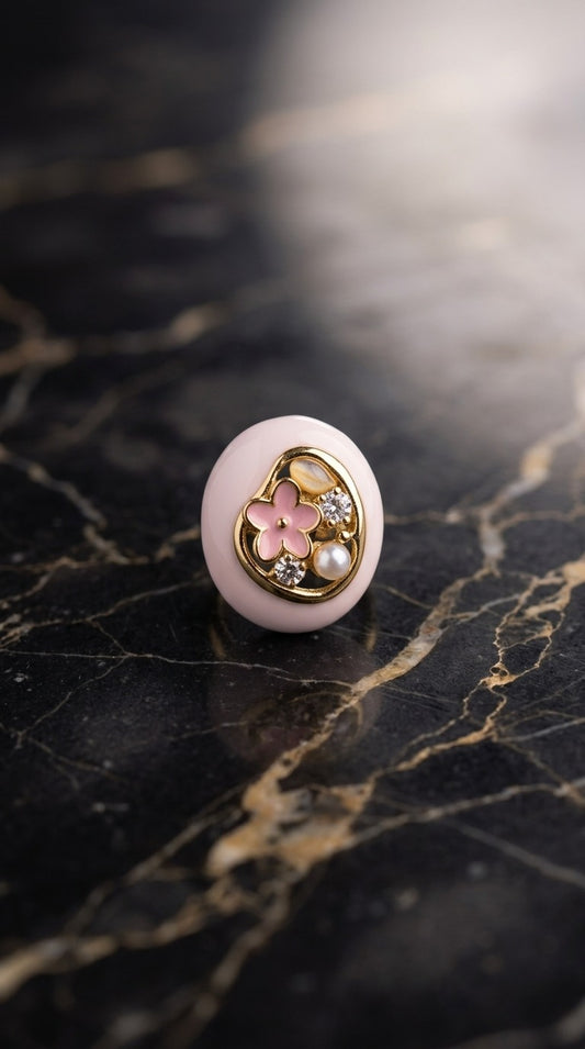 Blush Blossom Pearl Ring