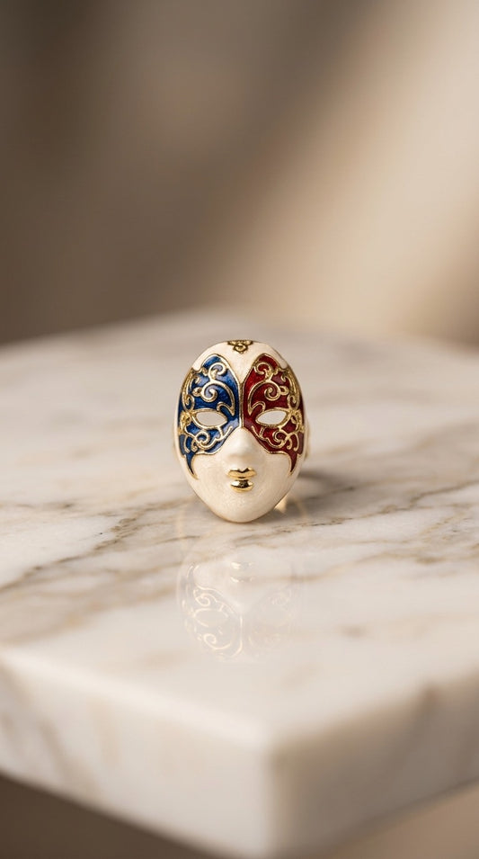 Golden Muse Face Ring