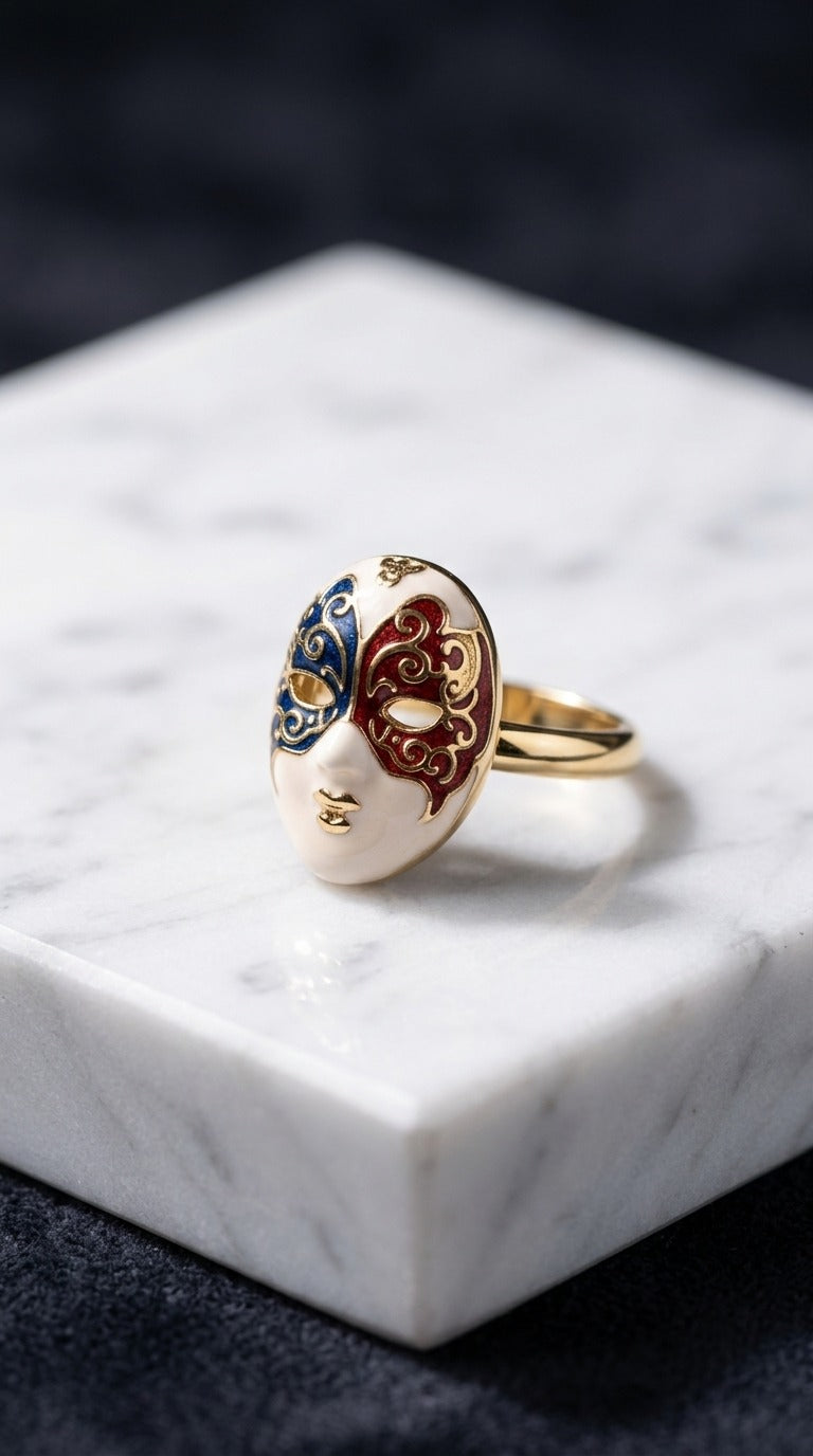 Golden Muse Face Ring