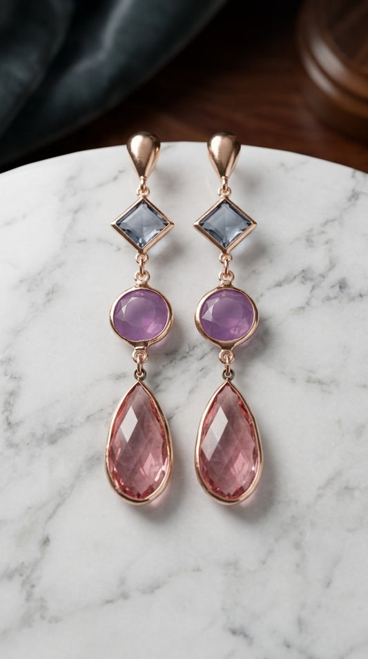 Blush Elegance Drop Earrings