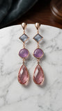 Blush Elegance Drop Earrings