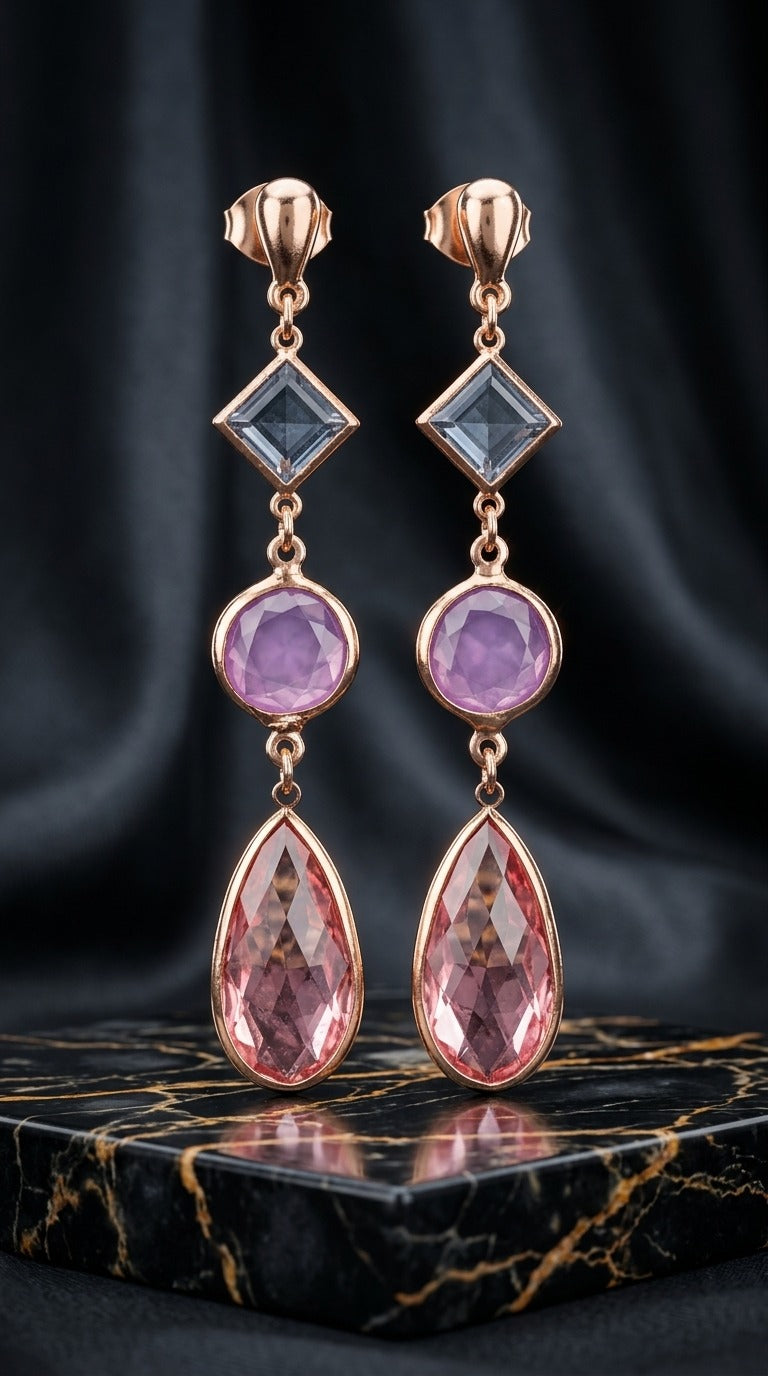 Blush Elegance Drop Earrings
