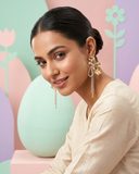 Golden Bloom Cascade Earrings