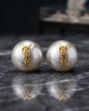 Celeste Pearl Glow Brand Studs