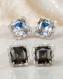 "The Regent Asscher Halo Studs"