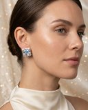 "The Regent Asscher Halo Studs"