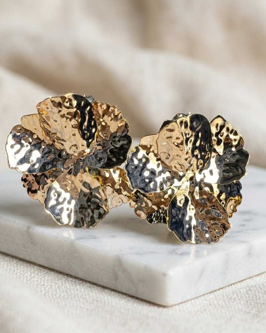 "The Majestic Gilded Bloom Studs"