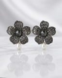 "The Midnight Petal Pearl Drops"