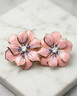 "The Blush Orchid Enamel Studs"