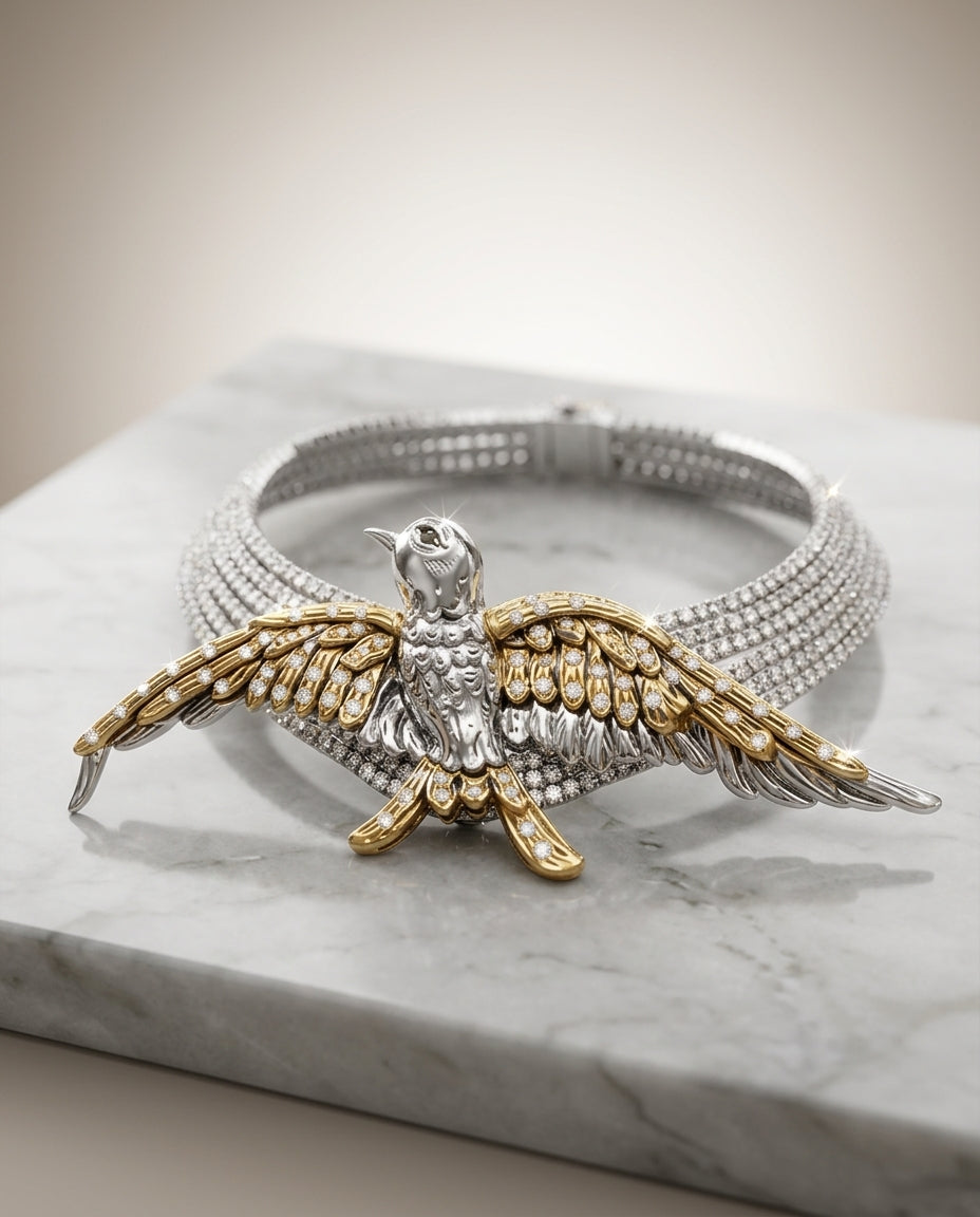 "The Gilded Phoenix Ascending Collar"