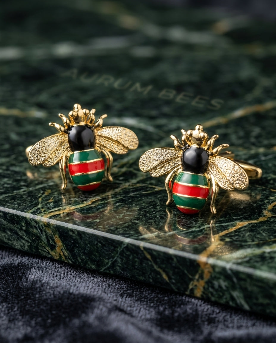 "The Royal Hive Enamel Studs"